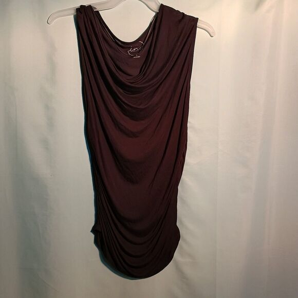 Sleeveless Draped Cowl Neck Bodycon Dress – Black - Picture 1 of 4